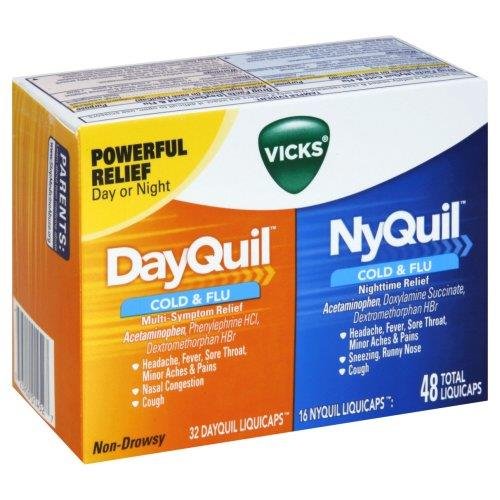 Vicks DayQuil and NyQuil Cold & Flu Relief LiquiCaps Grocery Heart