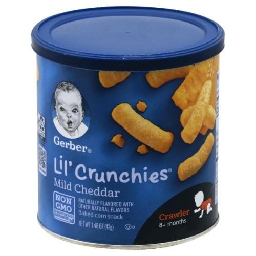 Gerber Mild Cheddar Baked Whole Grain Corn Snack - Grocery Heart