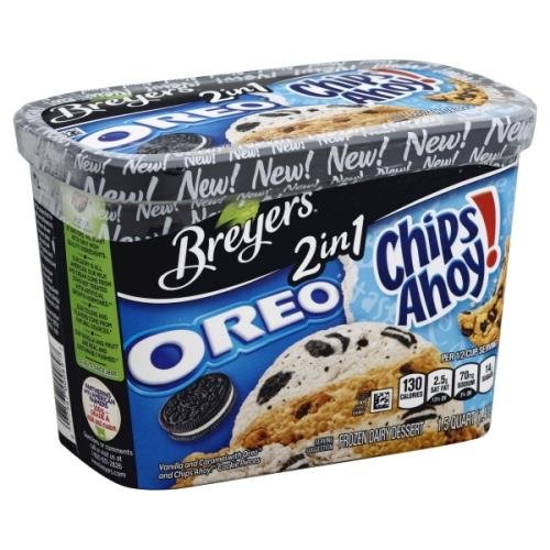 Breyers 2in1 Oreo Chips Ahoy! Frozen Dairy Dessert - Grocery Heart