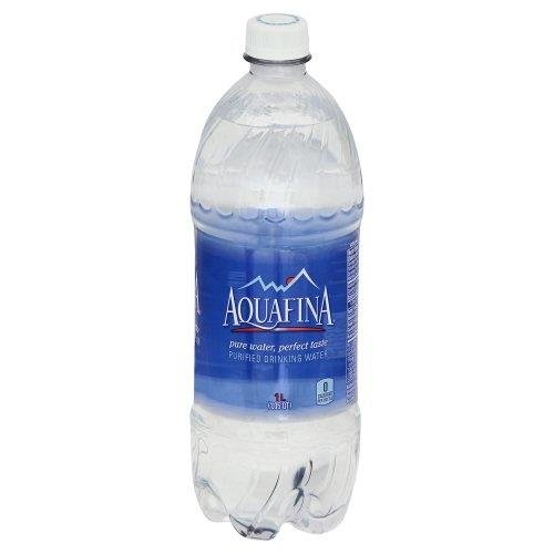 Aquafina Purified Bottled Drinking Water, 1 Liter Bottle 