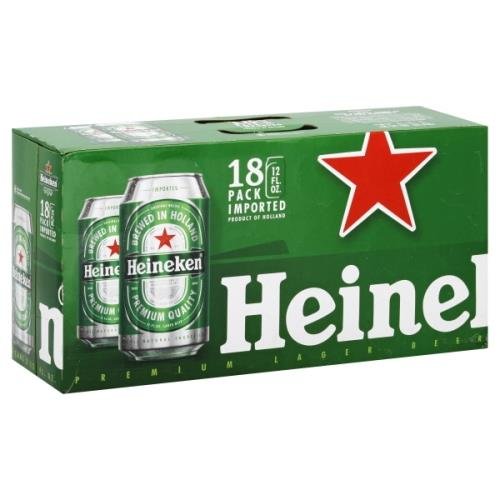 Heineken Lager Beer - 18 Pack Cans - Grocery Heart