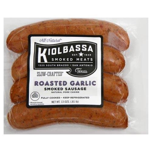 Kiolbassa Smoked Sausage, Roasted Garlic Grocery Heart