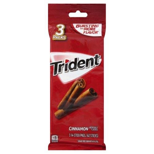 Trident Cinnamon Sugar Free Gum With Xylitol 3 Pack Grocery Heart