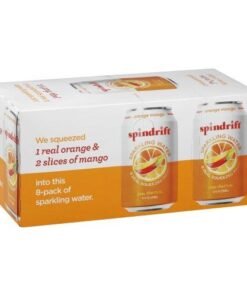 Spindrift Sparkling Water, Orange Mango, 8-Pack